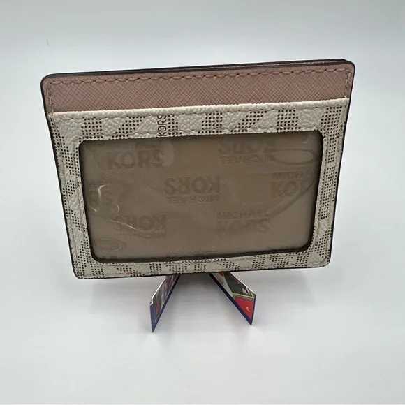 Michael Kors Jet Set Monogram Cardholder Pink - Picture 2 of 3